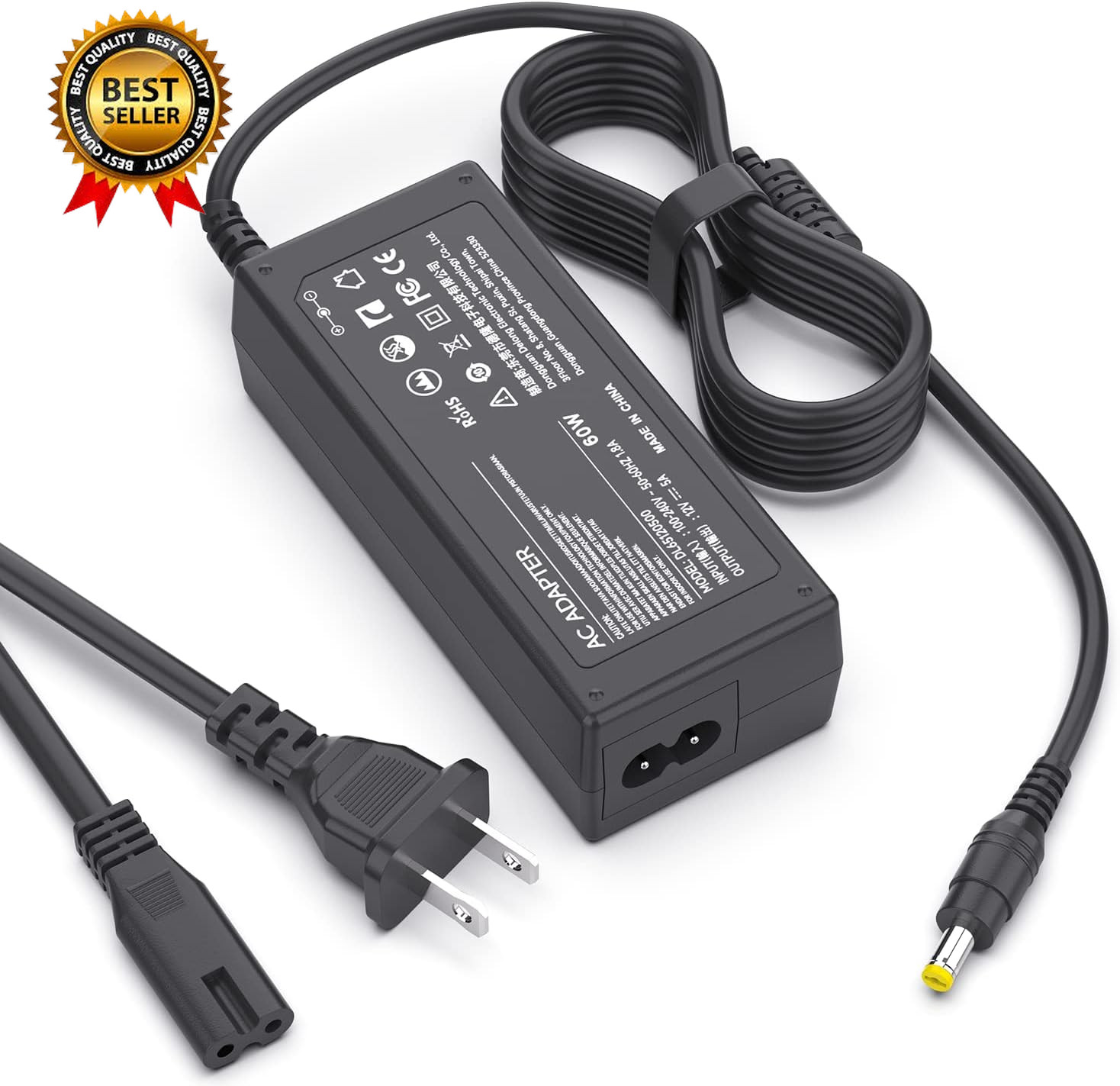 12V Power Cord Adapter for Peloton GEN 1/2/3 Exercise Bike PLTN RB1V Series...