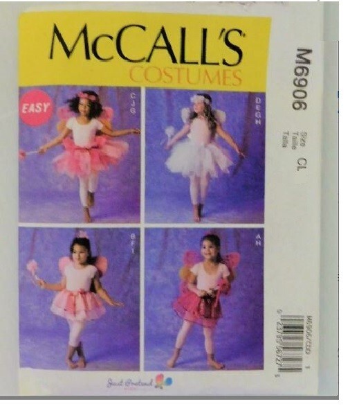 McCall s M6906 Children s Tutu s, Fairy Wings, Headband, Wand 6-8