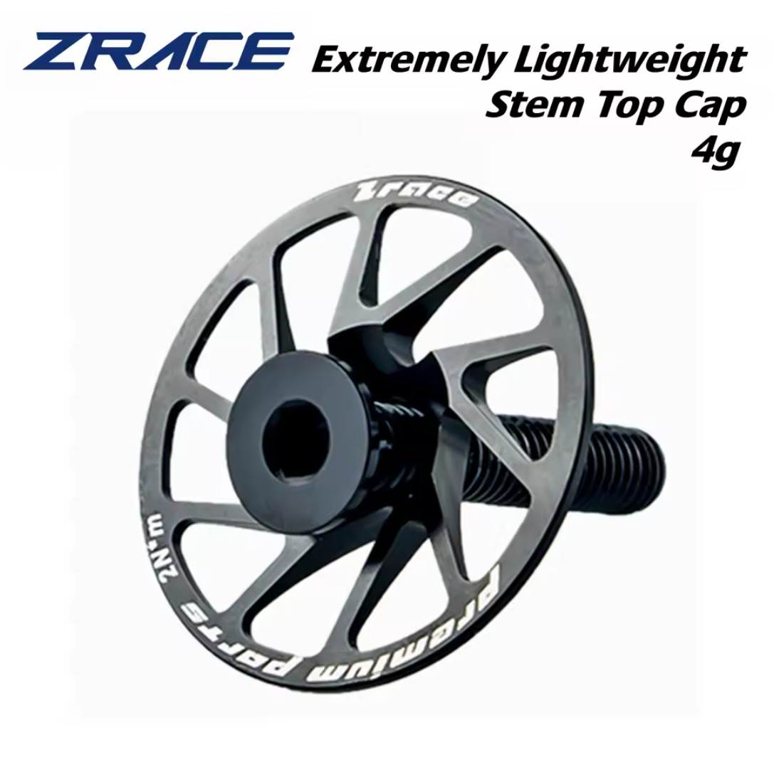 ZRACE 4g Extremely Lightweight Bicycle Stem / Headset Cover Top Cap with Screw