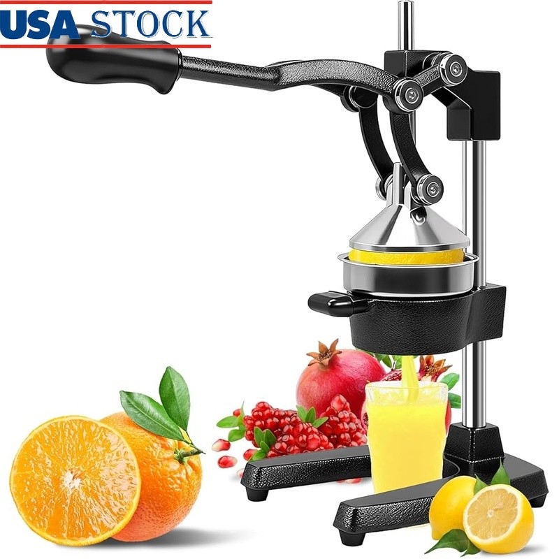 Heavy Duty Manual Citrus Juicer One-Hand Operation Easy Clean Dishwasher Safe US