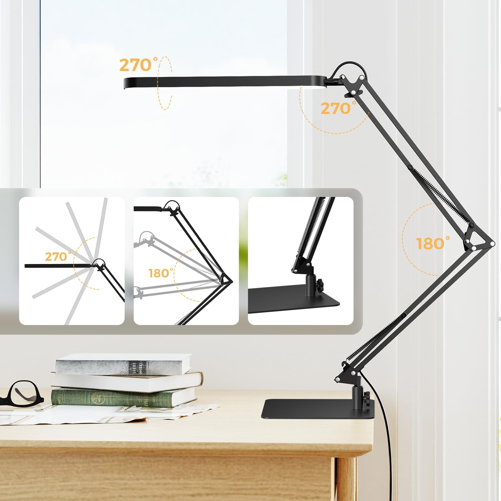 Dimmable LED Desk Lamp with Timer, Eye Protection & Memory Function, 1300LM