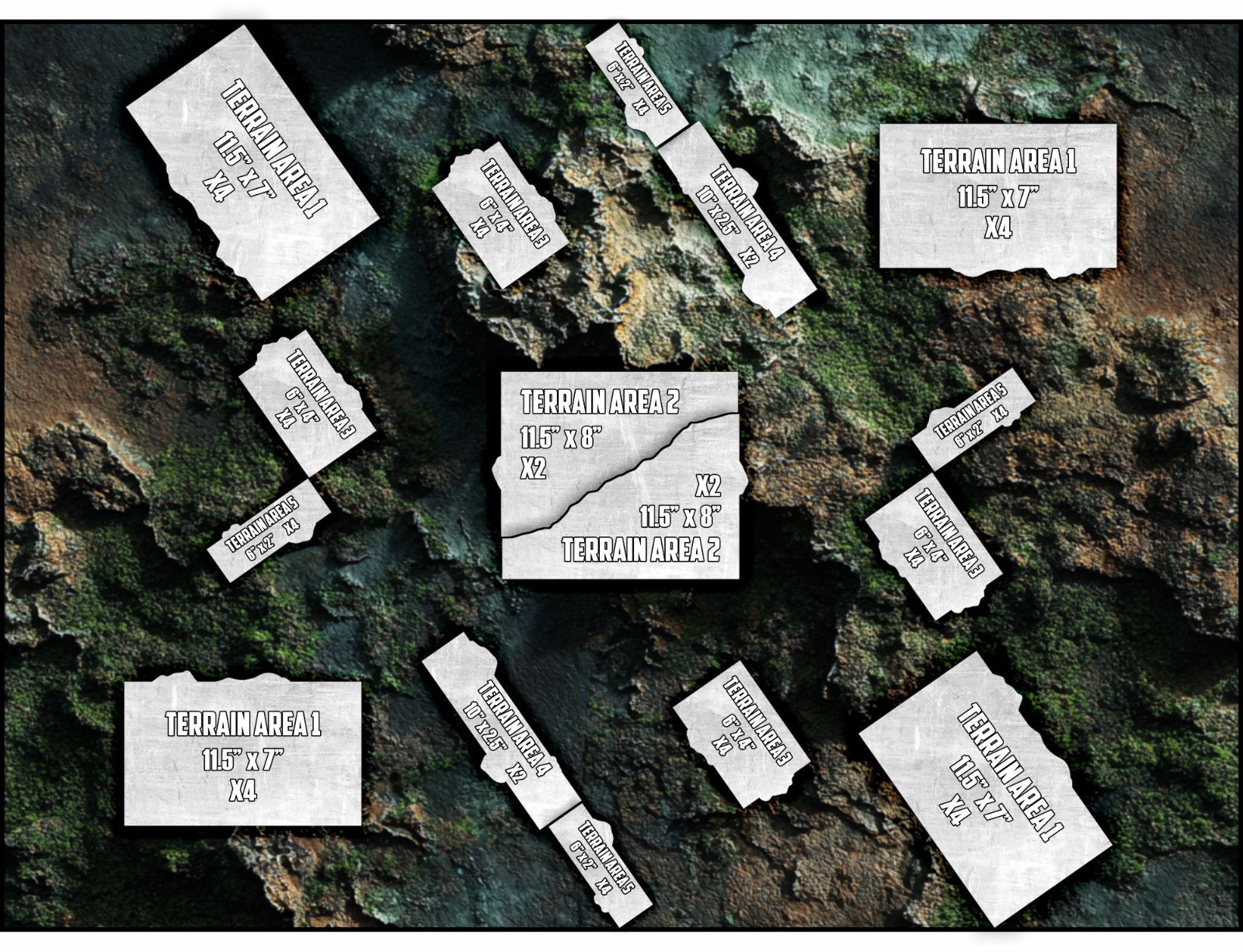 Terrain Area Footprints - Warp - Compatible w/ Warhammer 40K 11th Ed