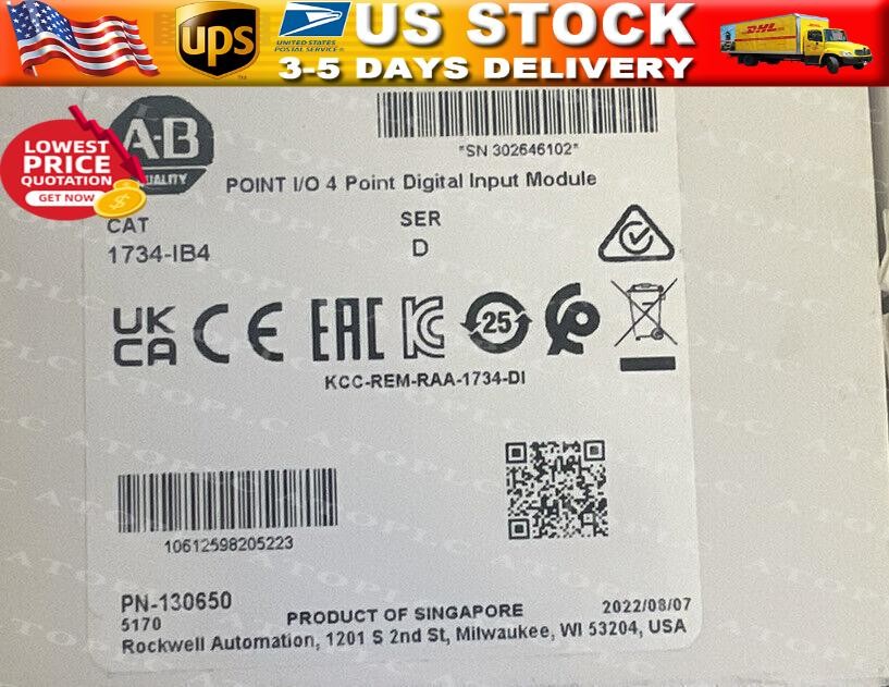 2022 New Sealed Allen Bradley 1734-IB4 Point I/O 4 Point Digital Input Module US