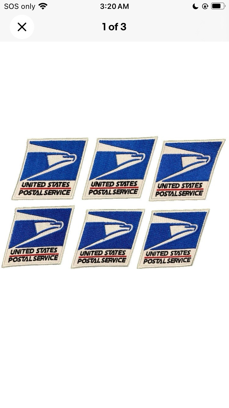 VINTAGE USPS UNITED STATES POSTAL SERVICE ADVERTISING 6 CLOTH PATCH New