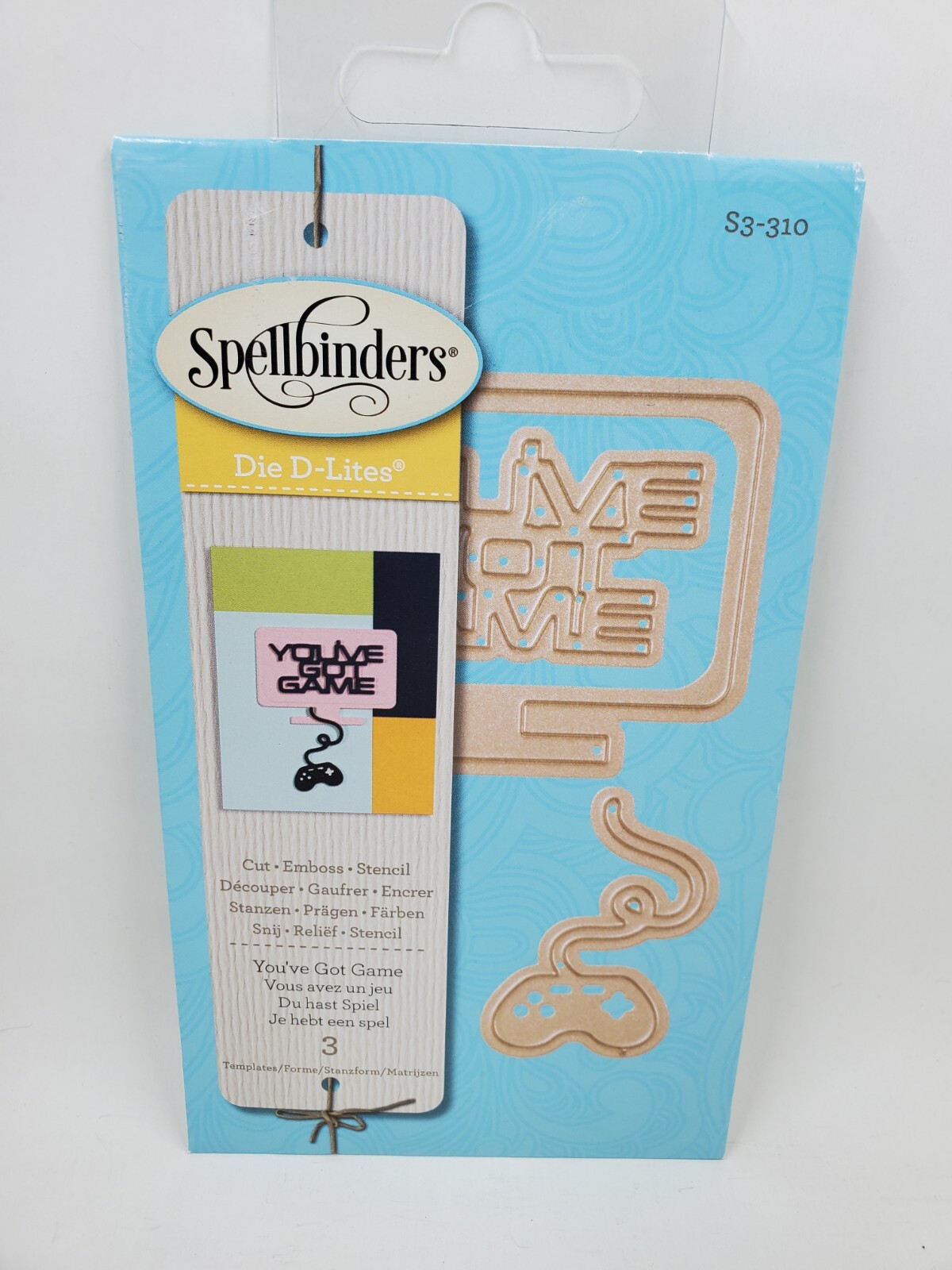 SP1 Spellbinders You've Got Game Video 3pc Metal Die Set New