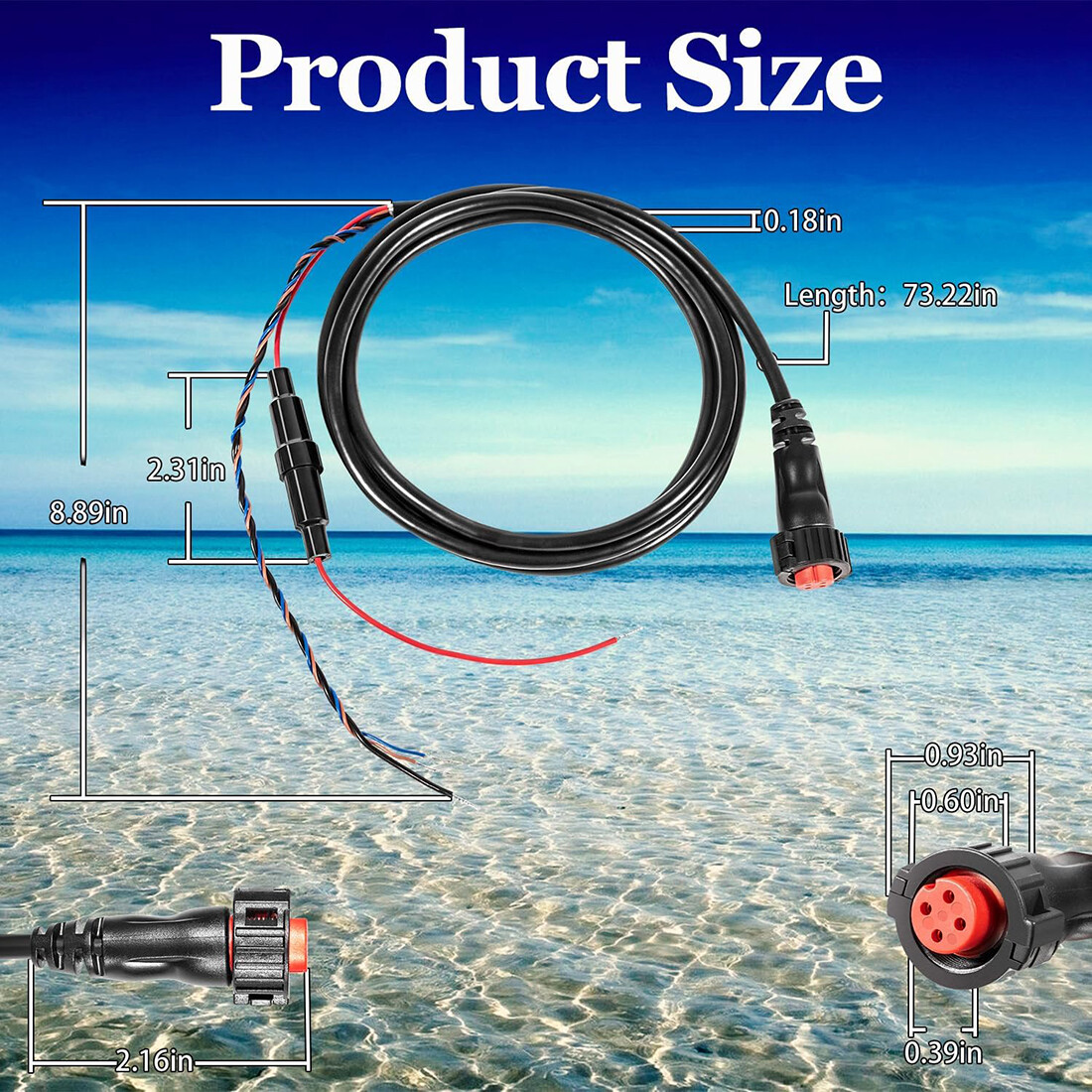 010-12445-00 Power/Data Cable for Garmin echoMAP Chirp/Plus/UHD GPSMAP Panoptix