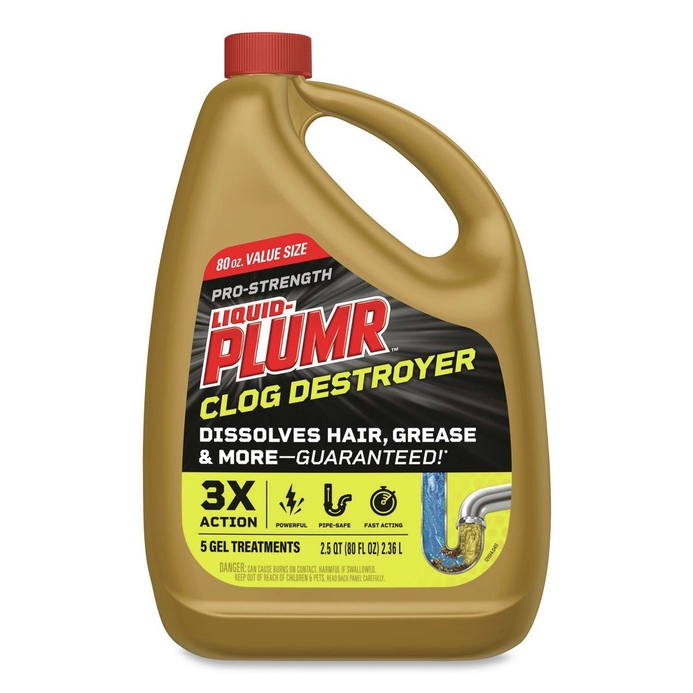 Liquid Plumr 00228EA 80 oz. Gel Pro-Strength Full Clog Destroyer New