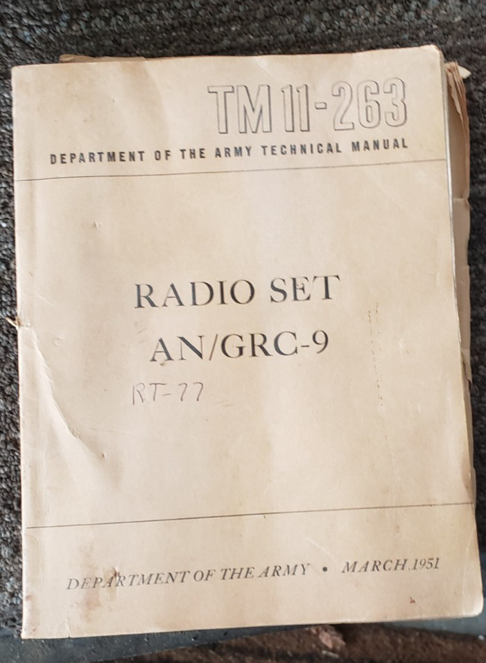 DEPARTMENT OF ARMY TECHNICAL MANUAL Radio Set AN/GRC-26 DECEMBER 1950