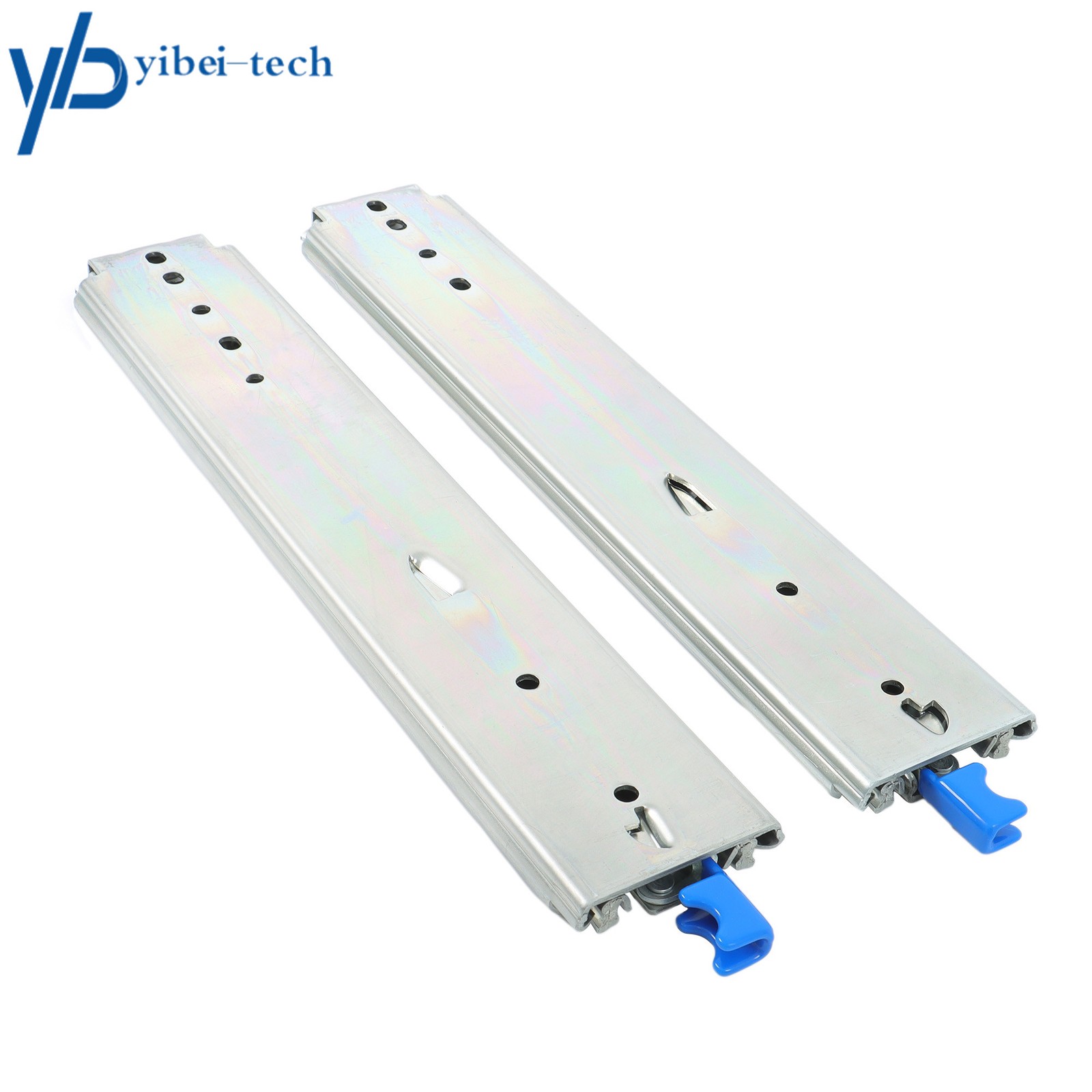 1 Pair Locking Drawer Slides 16" Full Extension & Lock 500 lb Load Capacity