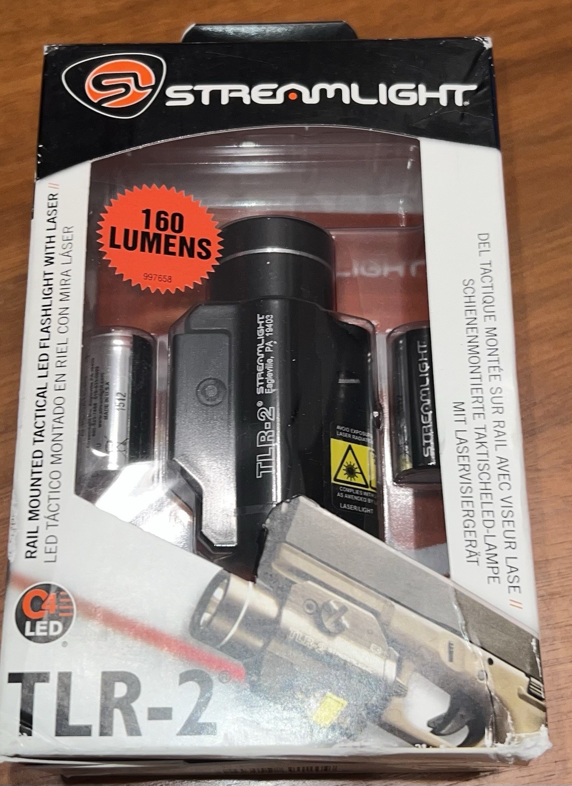 NEW! Streamlight TLR-2 Rail Mounted LED w/ Laser - 160 Lumens - NIB/Sealed