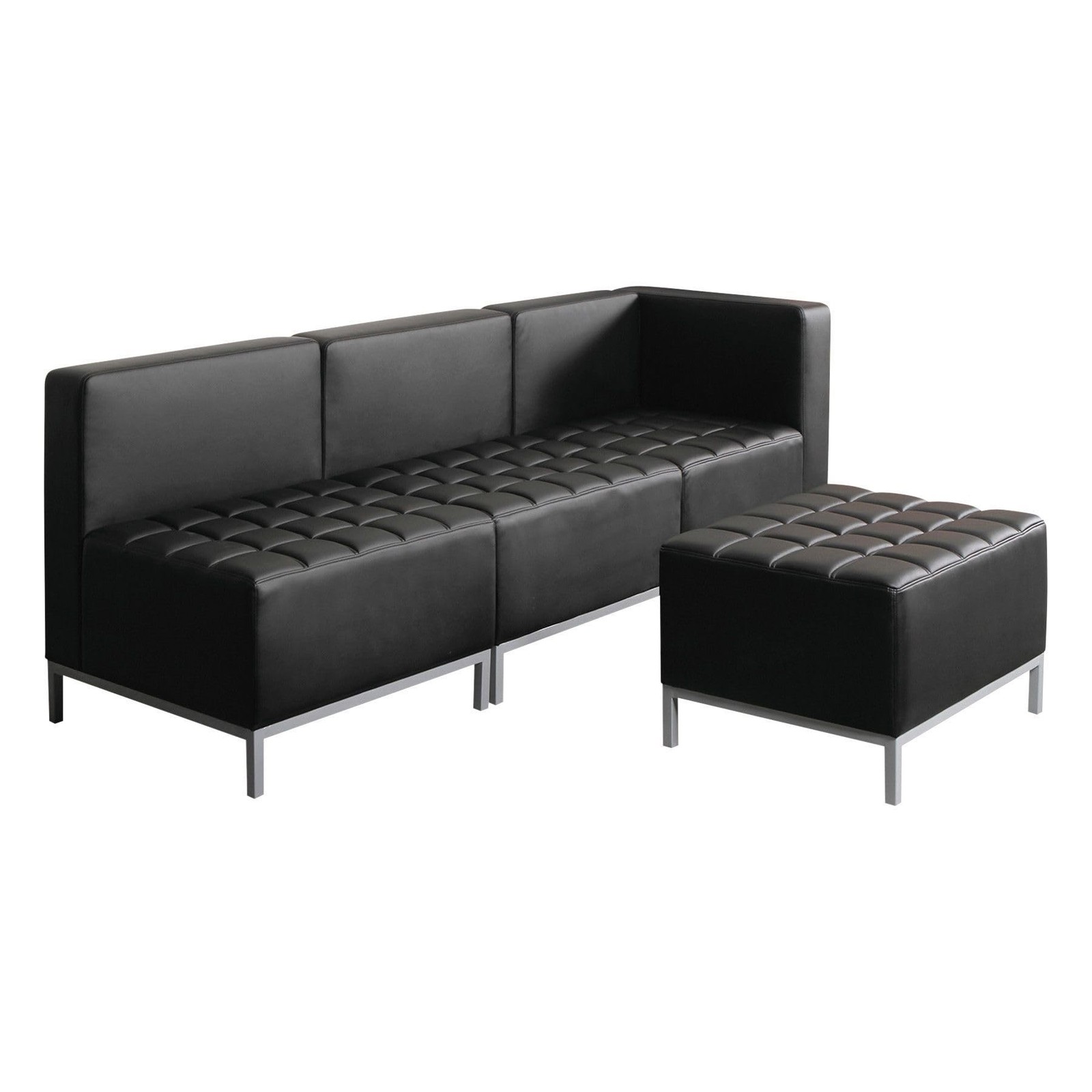 Alera QUB Series Ottoman 26.38" x 21.5" x 17.5" Black ALEQB8216