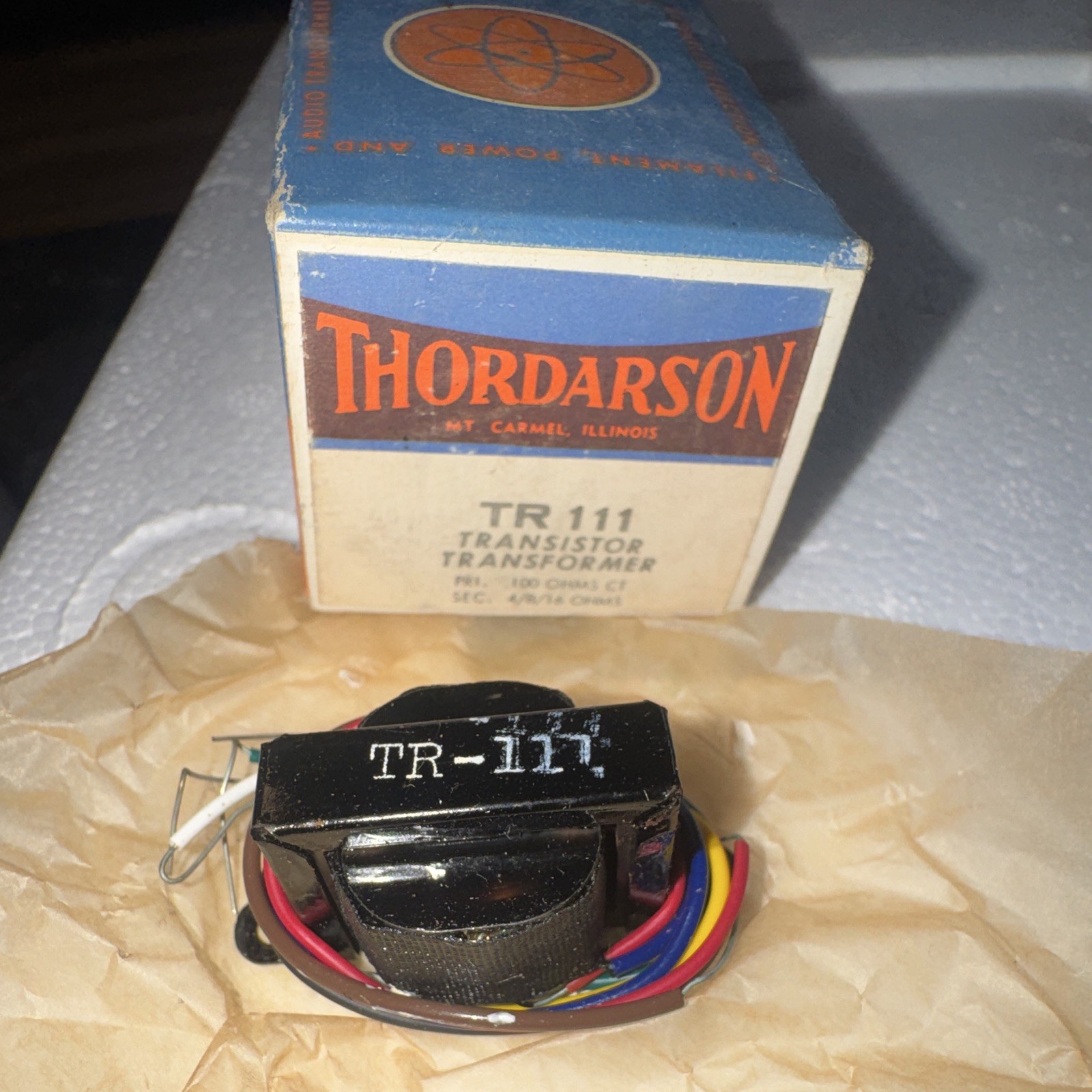 Thordarson TR 111 Vintage Transistor Transformer w/ Box MPN TR 111