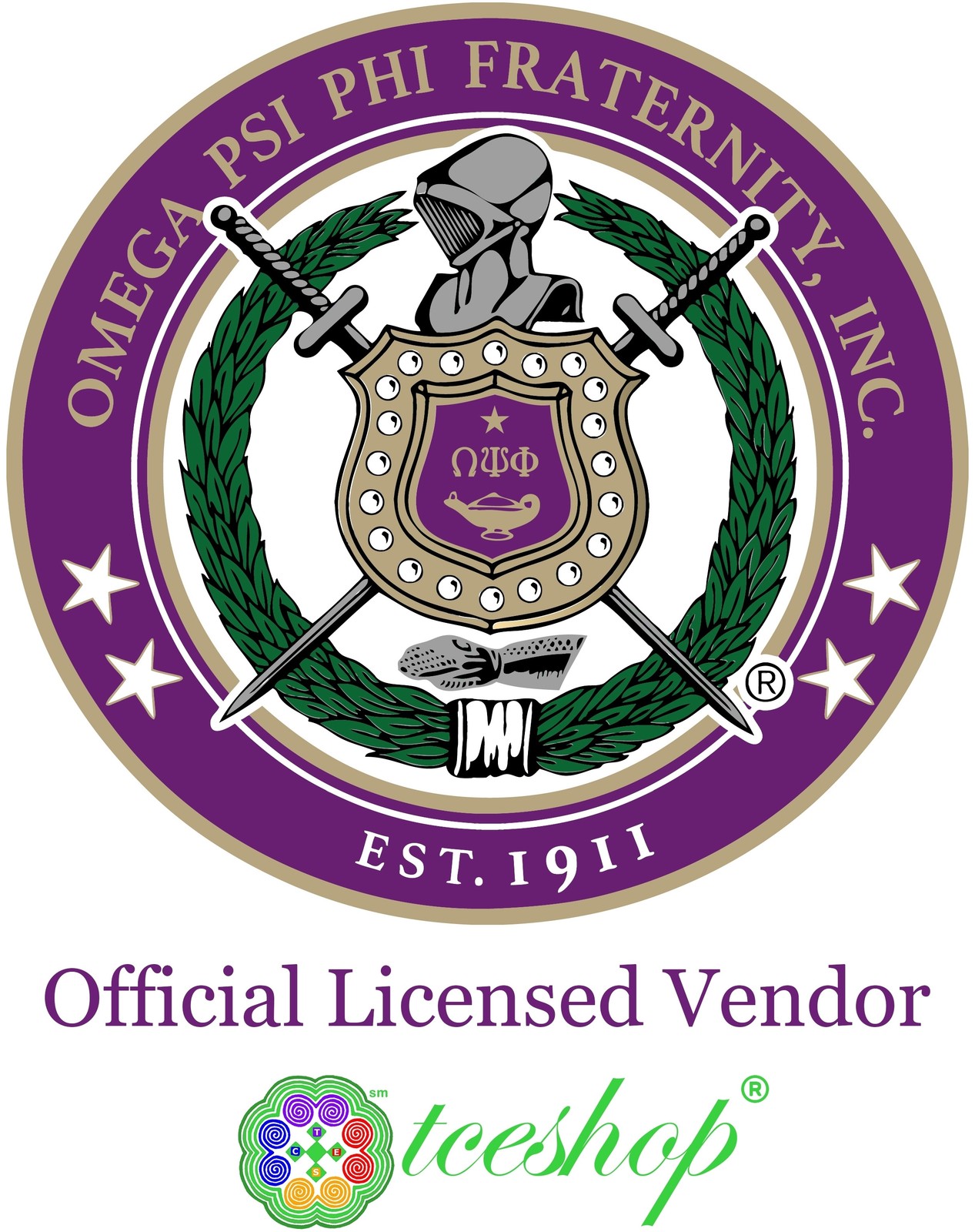 Omega Psi Phi Large Classic Umbrella [Purple - 27"]