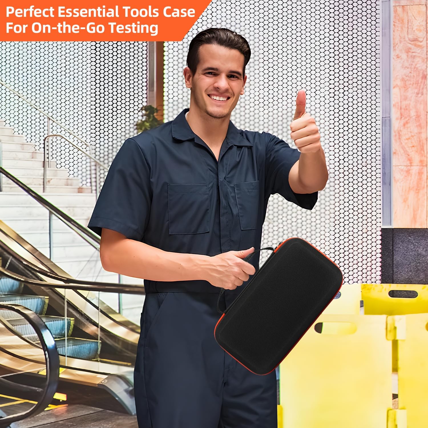 Storage Case Only for Klein Tools Electrical Large, Large Black&Orange