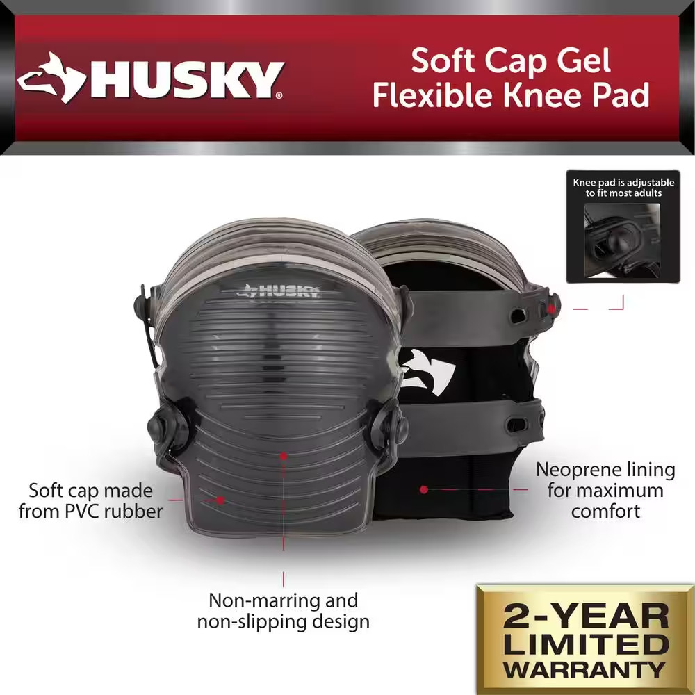 Soft Cap Gel Flexible Work Knee Pads (1-Pair)