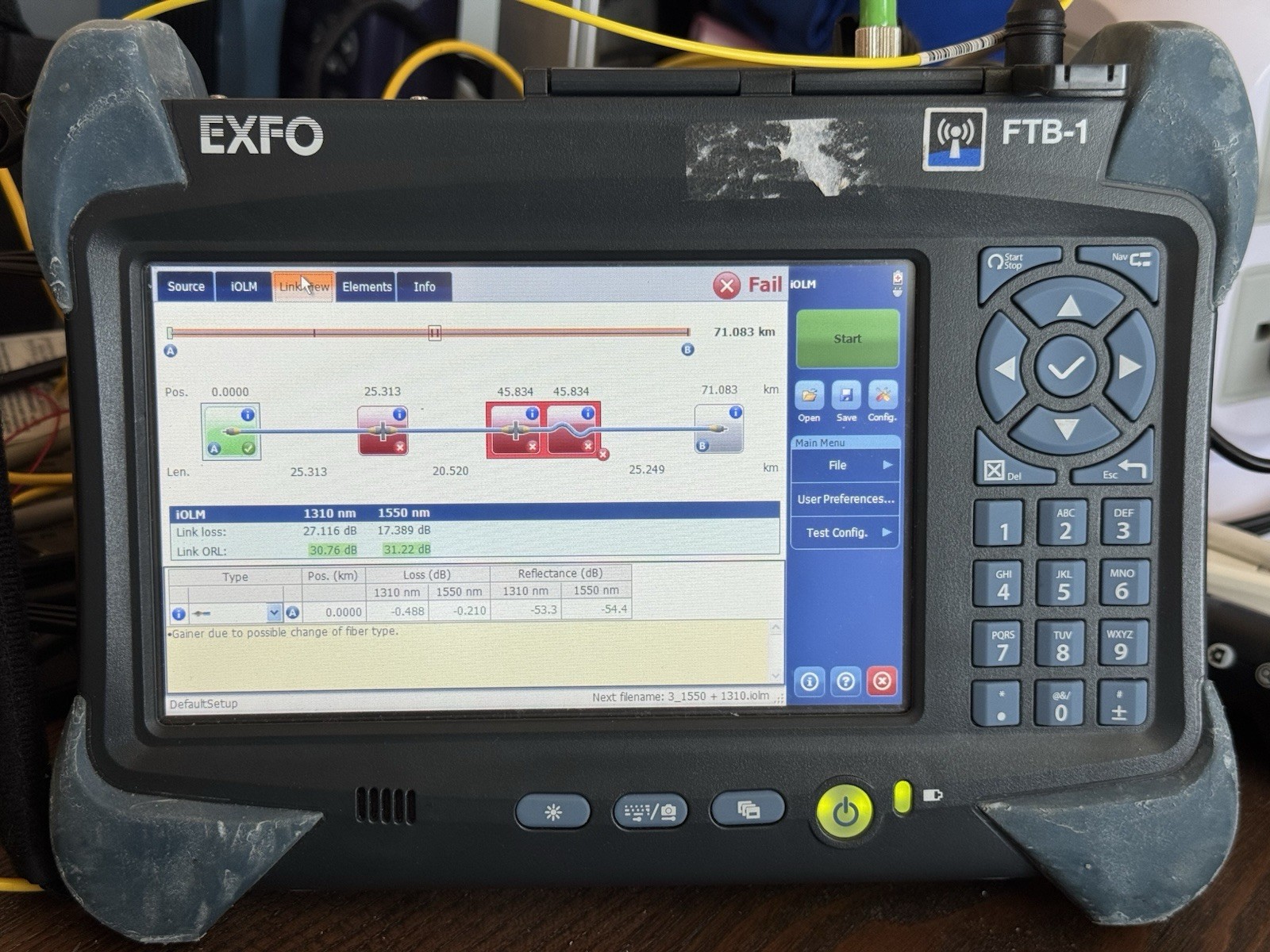 EXFO FTB-1 w/FTB-720-23B-EA 1310/1550nm OTDR & FTB-880 SONET 10GbE LAN WAN