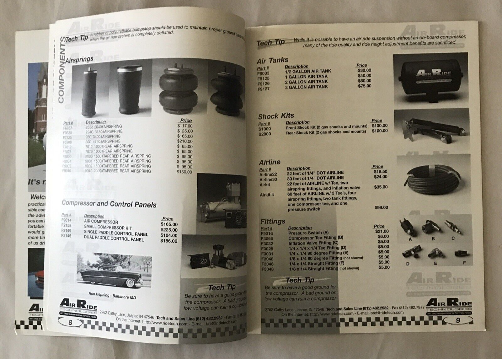 AIR RIDE TECHNOLOGIES-1998 CATALOG & TECHNICAL MANUAL-VOLUME TWO