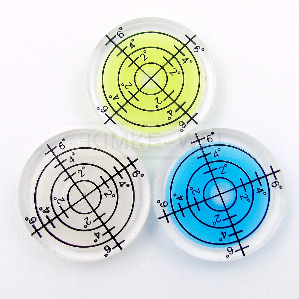 3PCS Bulls-eye Bubble Degree Mark Surface Circular Spirit Level Measuring 32x7mm