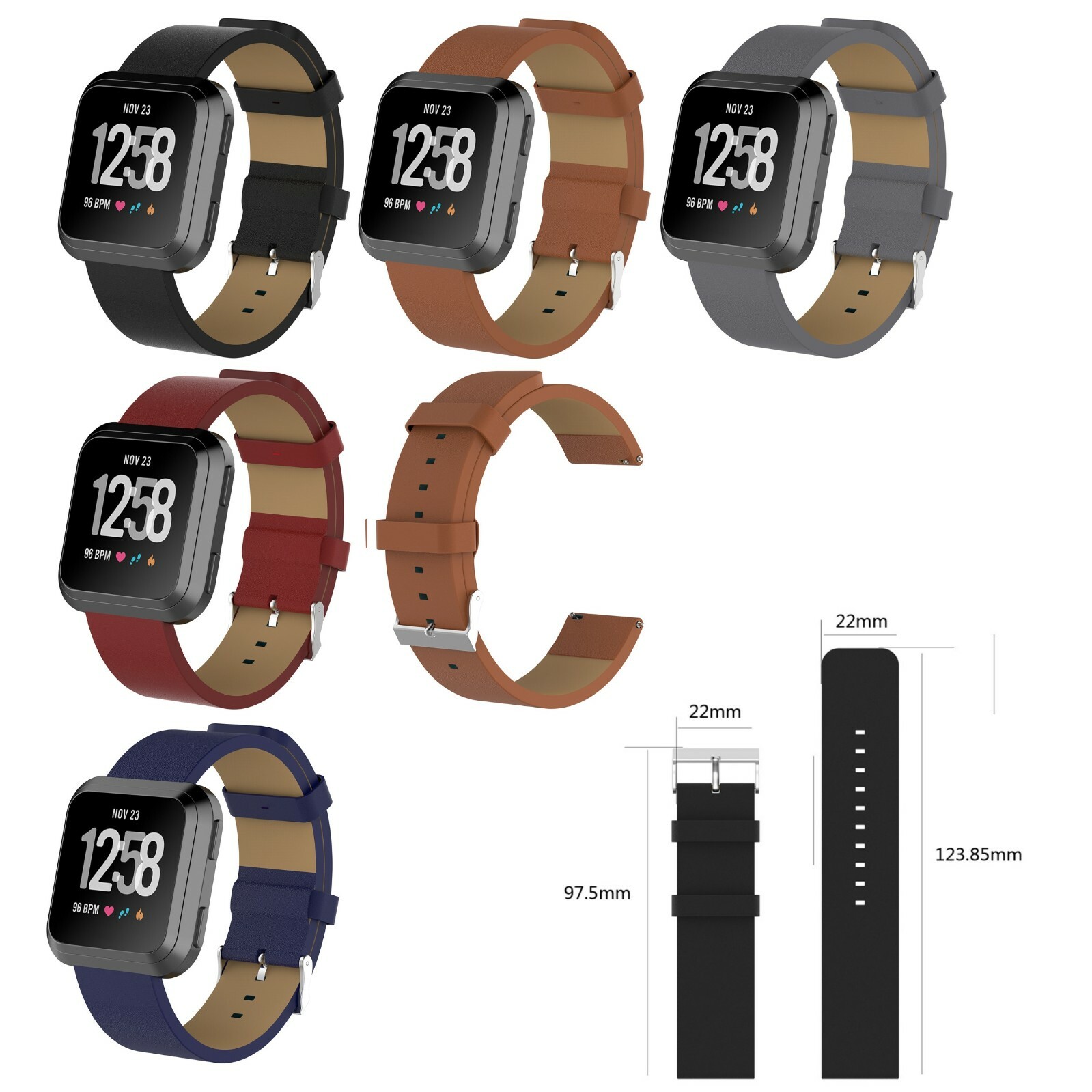 Replacement Genuine Leather Band Wrist Strap Bracelet For Fitbit Versa