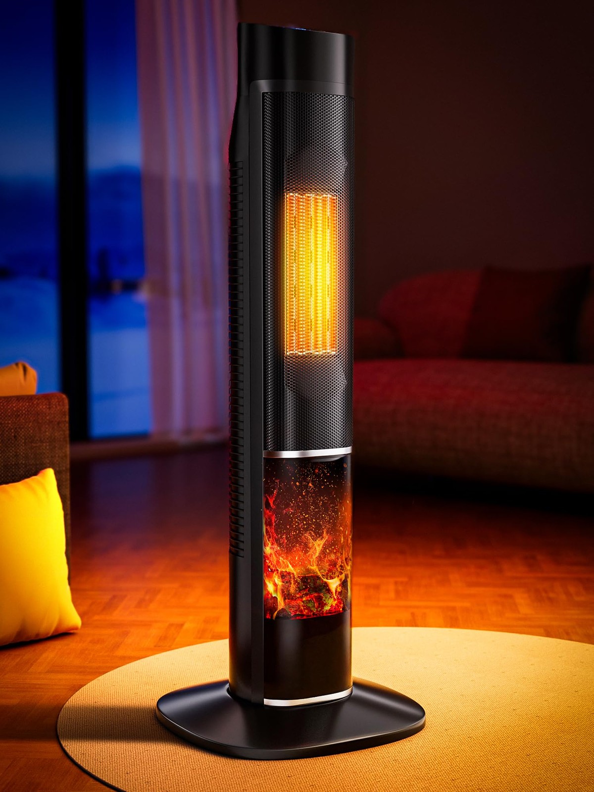 Uthfy 32IN Space Heater Large Room,1500W Portable Electric Tower Heaters Indoor