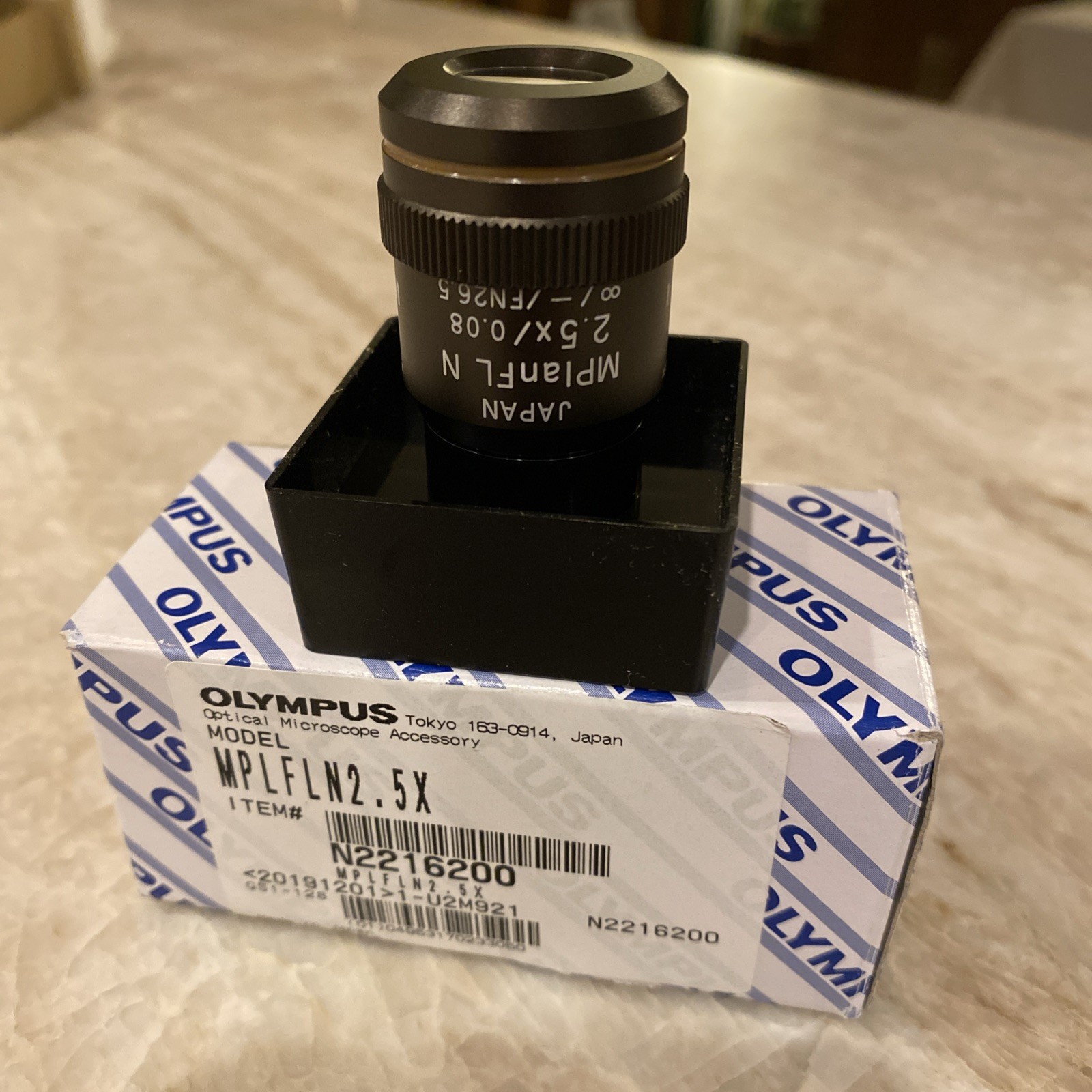 OLYMPUS Microscope Objective MPlanFL N 2.5x/ 0.08 New In Box MPLFLN2.5X