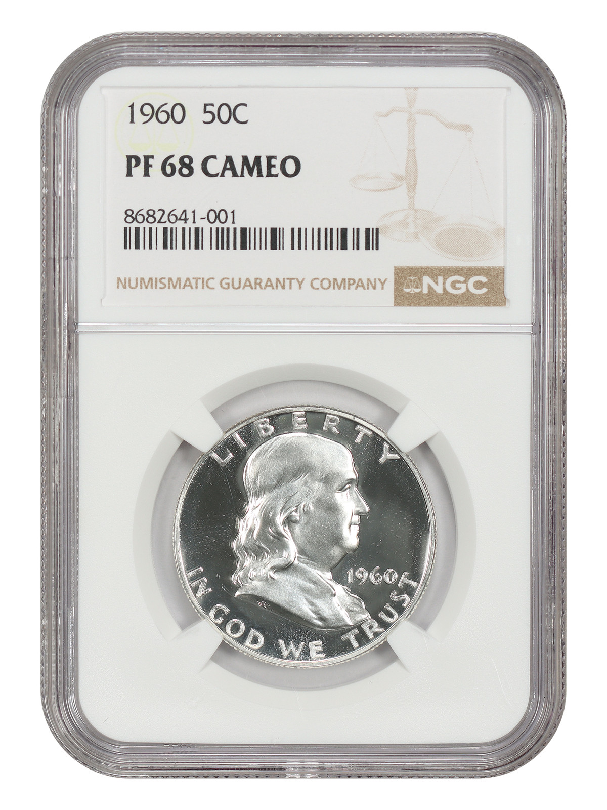 1960 50C NGC PR68CAM - Franklin Half Dollar