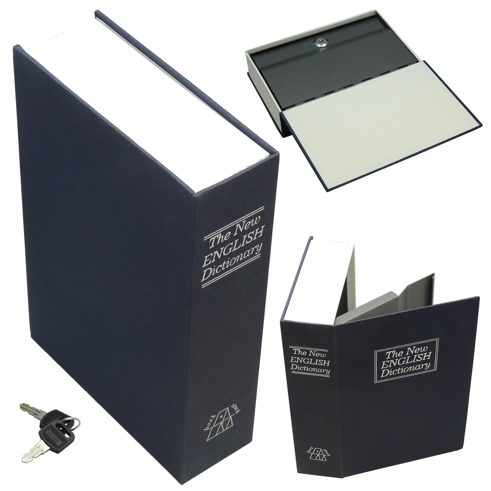 Dictionary Secret Book Hidden Safe With Key Lock Book Safe In Navy(Small Size)