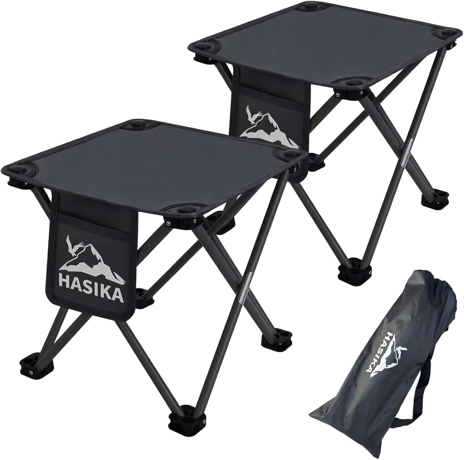 2-Pack Folding Camping Stool and Footrest | 400 Lbs Capacity Collapsible Stool.