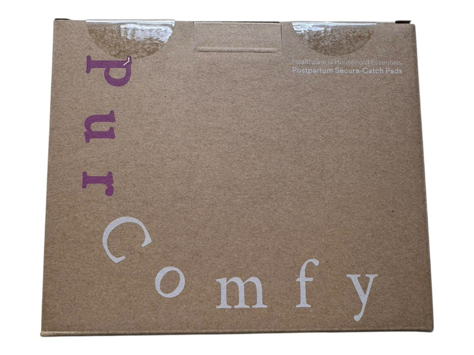 PurComfy Postpartum Secure-Catch Pads w/Wings - Fragrance & Dye Free - 24 Count
