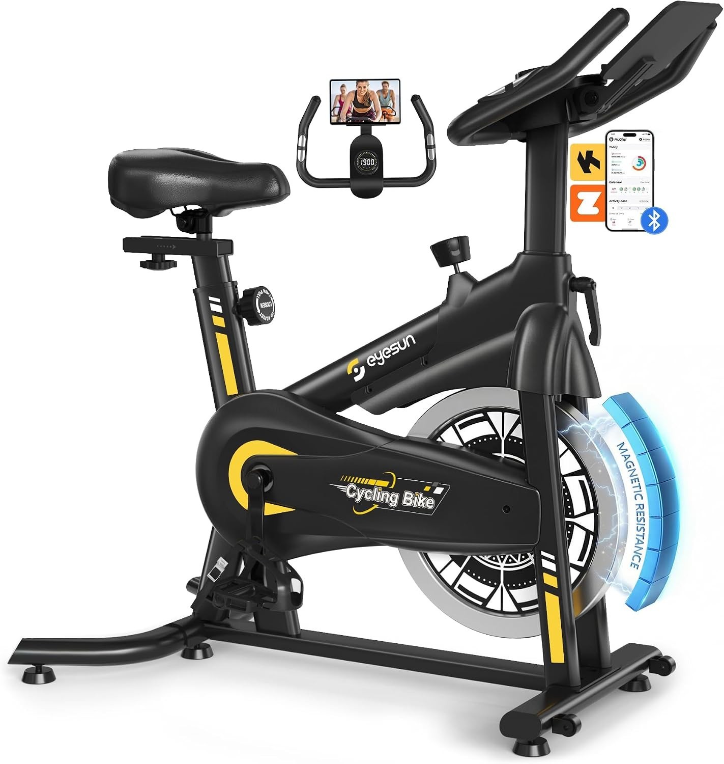 Luxury Exercise Bike for Home with Adjustable Resistance & Bluetooth Integration