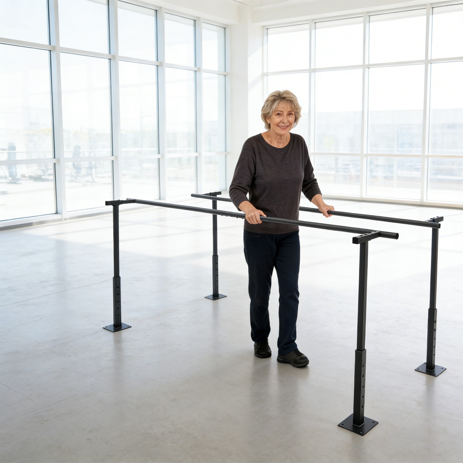 Walking Aid Parallel Bars Height Adjustable for Rehab&Walking Balance Issues