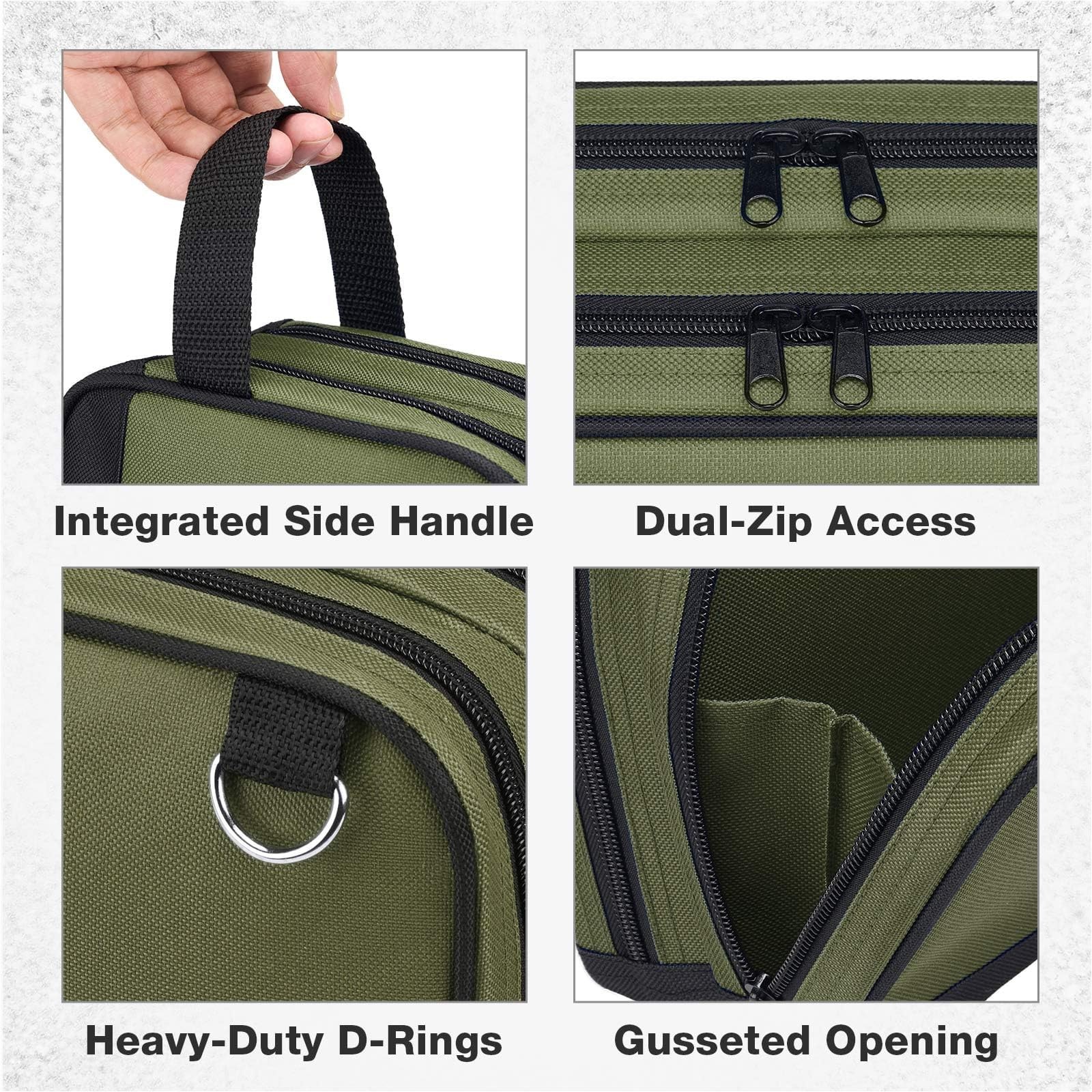 HISEA Small Tool Bag, 12 Inch Tool Pouch with 2 Compartments | with Adjustabl...