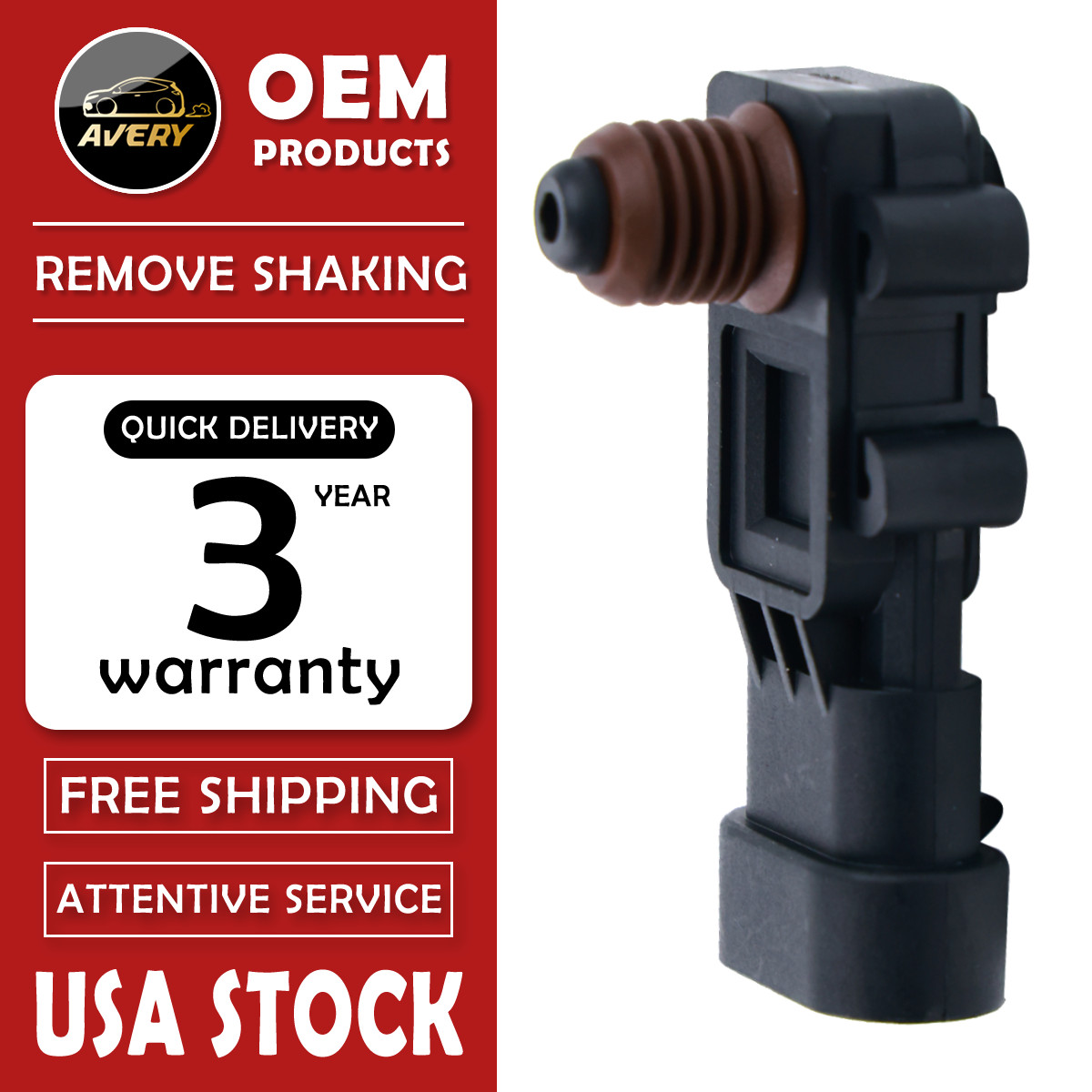 ✅ Manifold Air Pressure MAP Sensor For Chevrolet GMC Oldsmobile Pontiac 16238399