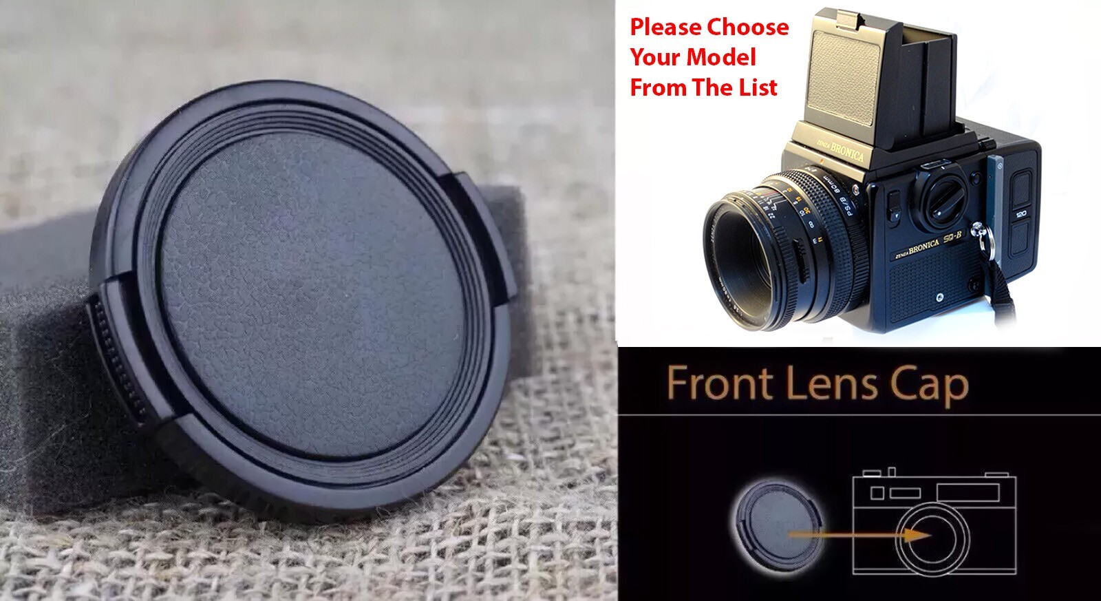 Camera Lens cap Bronica SQ A Ai B Zenzanon 80mm 50mm 110mm 150mm 40mm 135mm