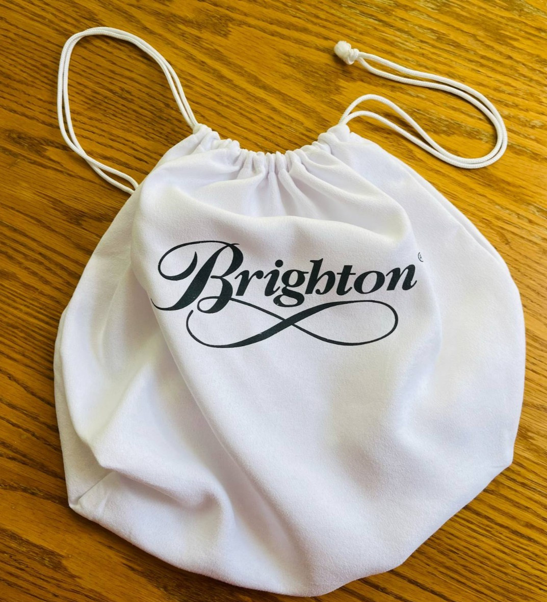 Brighton Purse Soft Brushed Polyester White Drawstring Dust Cover 10.5" x 15.5"