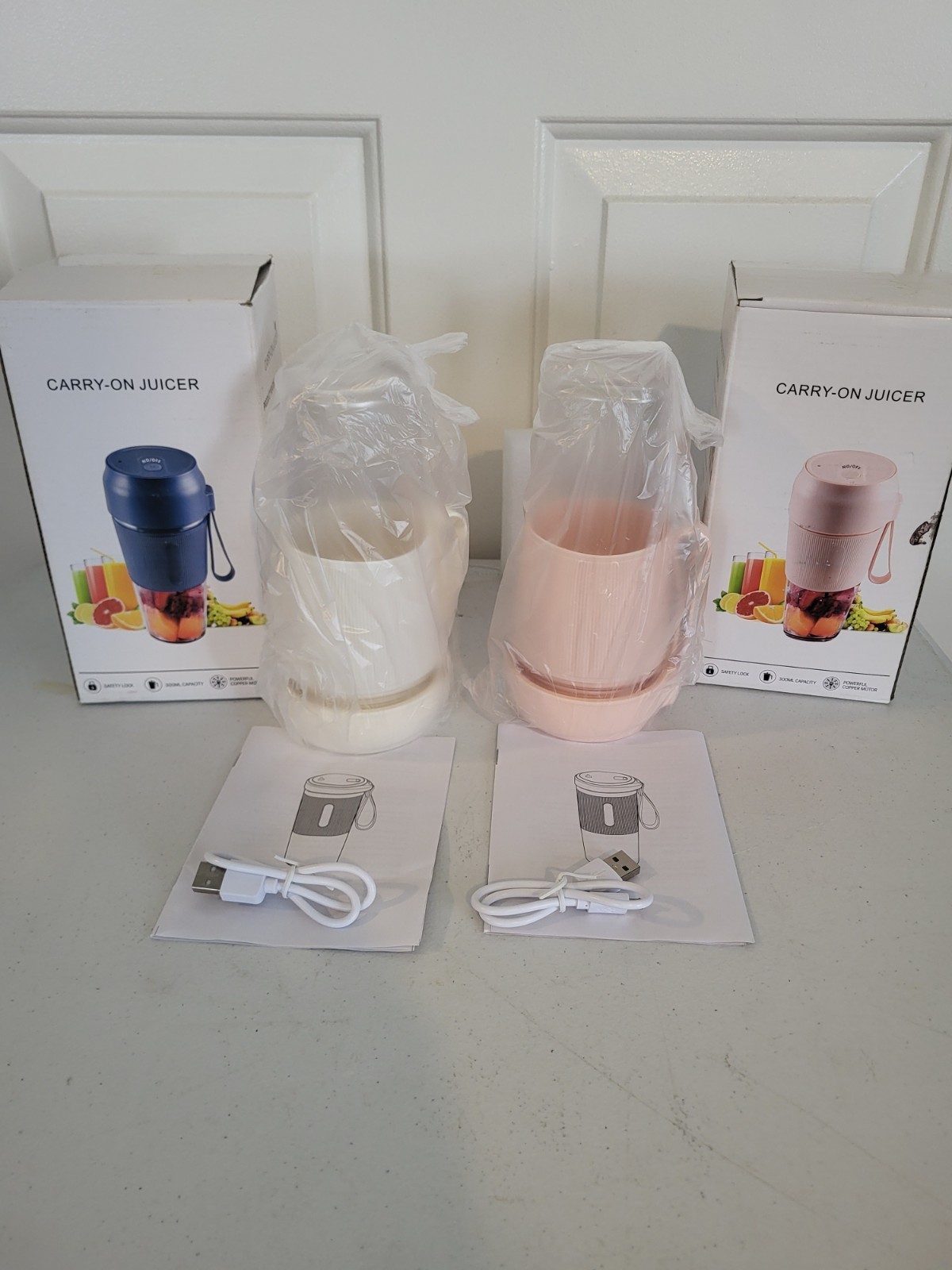 Carry-on Juicers Set of 2 New In Open Boxes Charging Cords Manuals Included