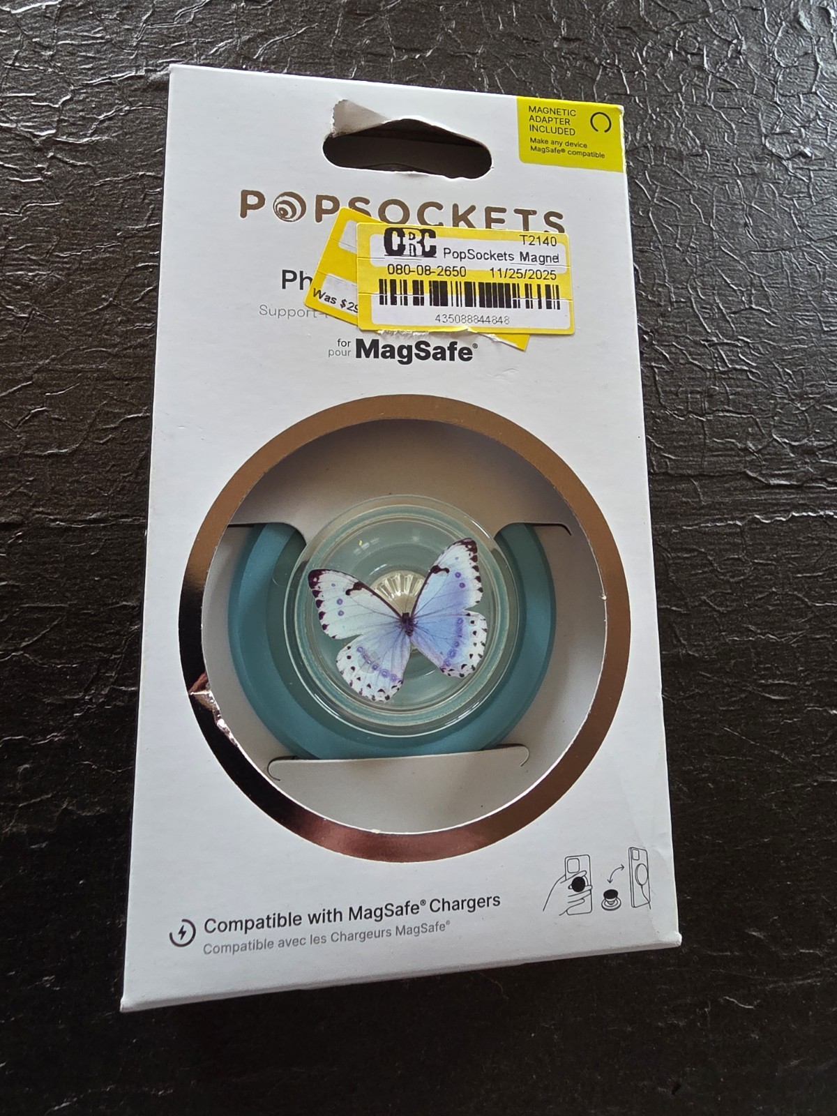 PopSockets Phone Grip Magsafe with Expanding Kickstand-Magnetic-Whisper Moth