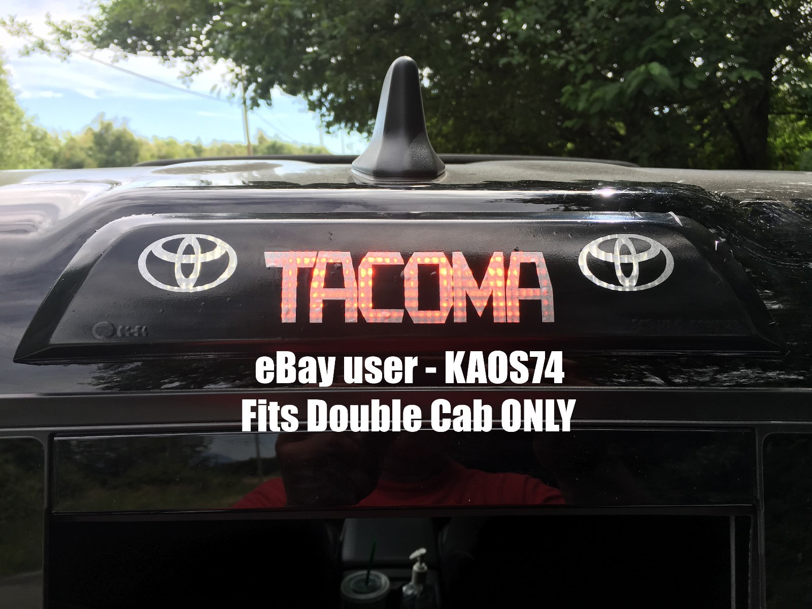 FITS Toyota Tacoma 3rd brake decal overlay 16 17 18 19 2020 TRD PRO Double Cab
