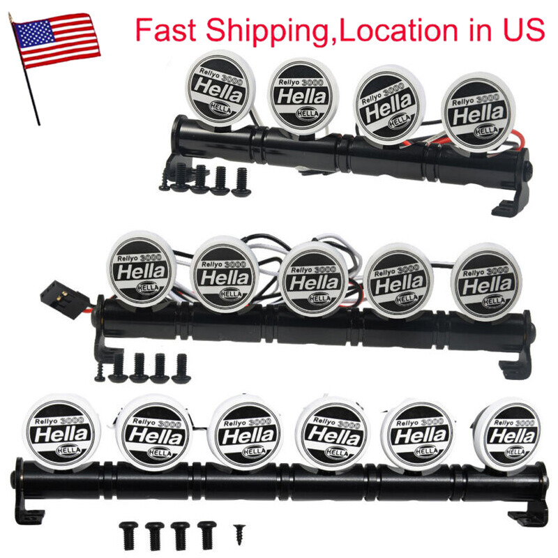 FLYXM LED Roof Lamp RC Light Bar 4/5/6 LEDs for RC 1/10 TRX4 Axial SCX10II Recat