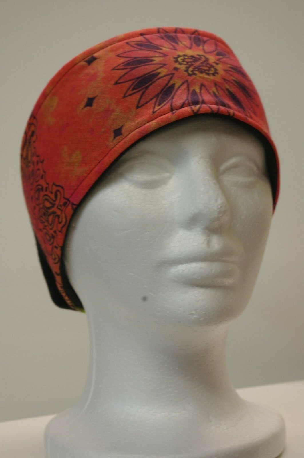#123 Tie Dye Paisley Fleece lined adjustable headband