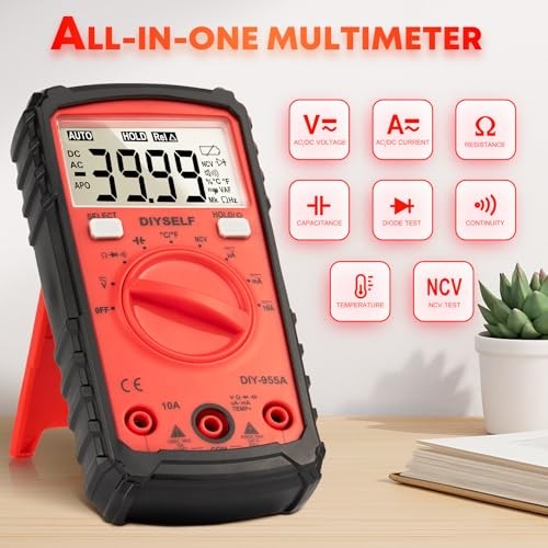 Multimeter Tester, 4000 Counts Multimeter with Capacitor Tester | Digital