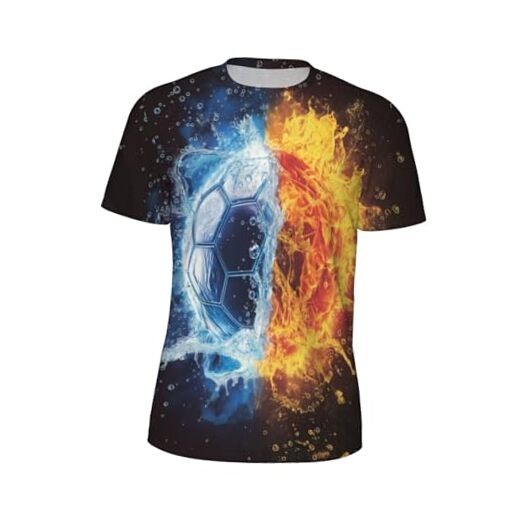 3D Pattern Print T-Shirt for Design Breathable Cool Large Football32
