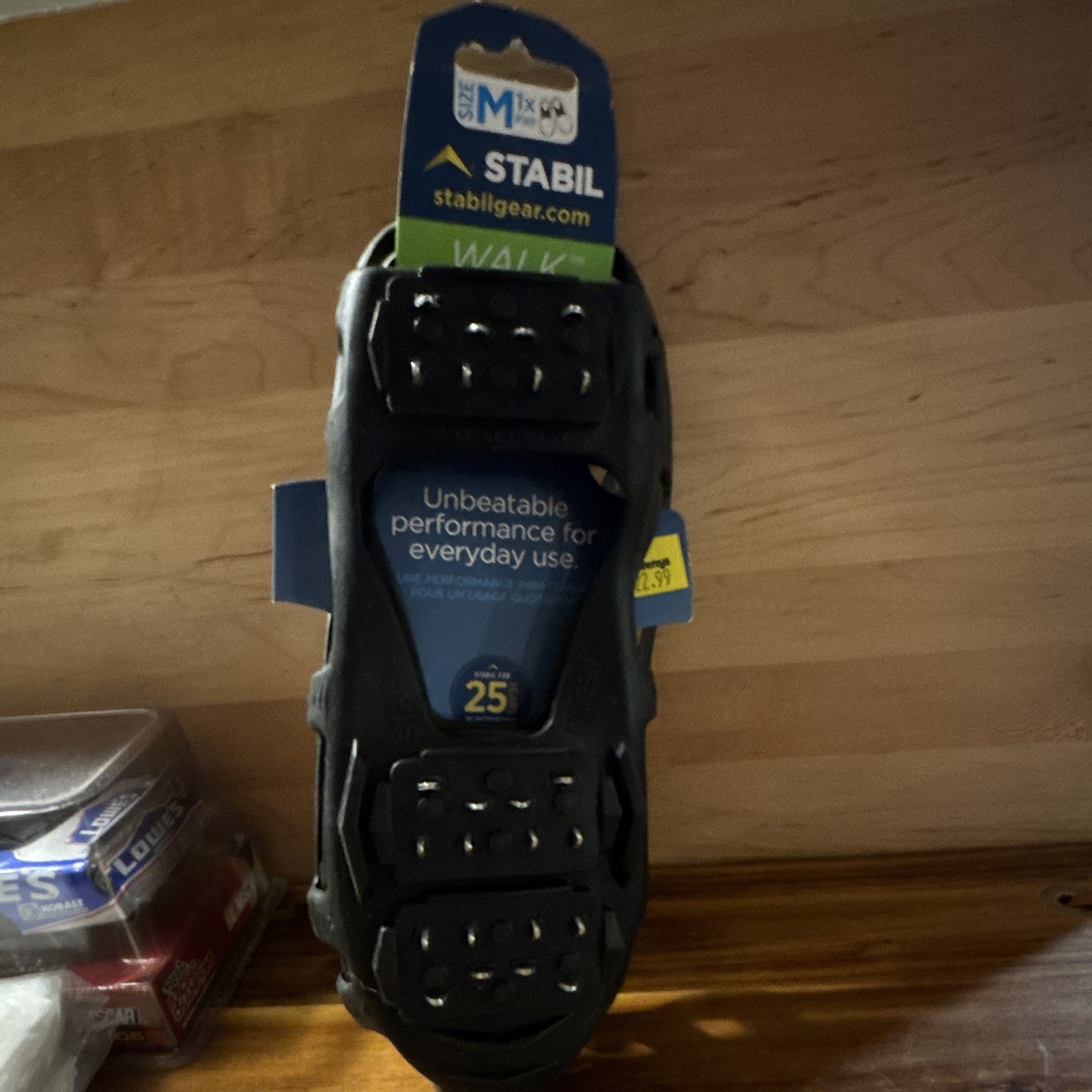 STABILicers Walk Ice Cleats Traction Cleats Black Size M Reusable Pair