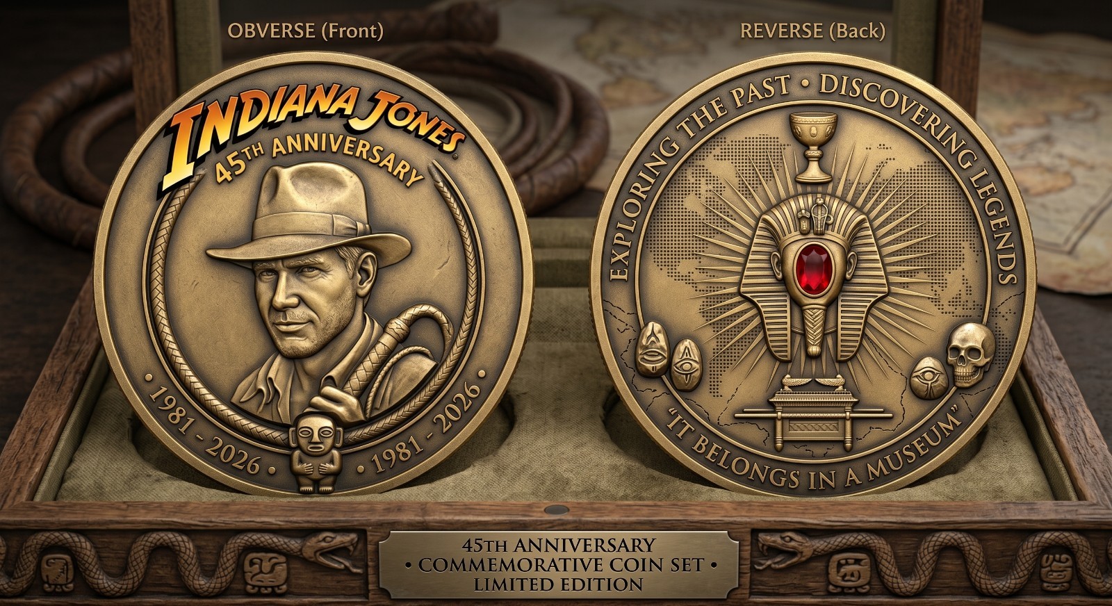 Indiana Jones 45Th Anniversary 1981-2026 Commemorative Coin BC50