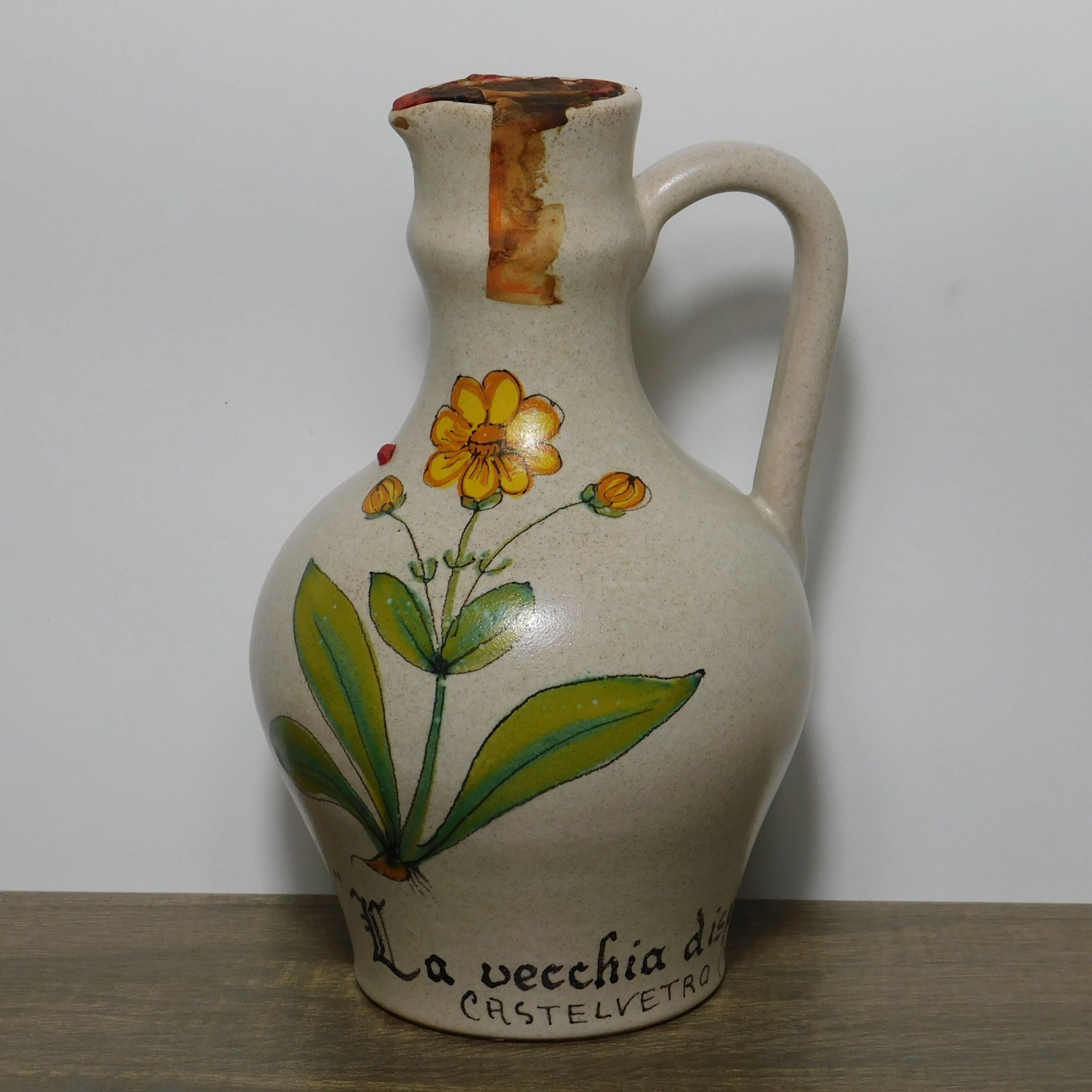 Vtg 1976 La Vecchia Dispensa LAURINO Italy Special Reserve Liqueur Empty Bottle
