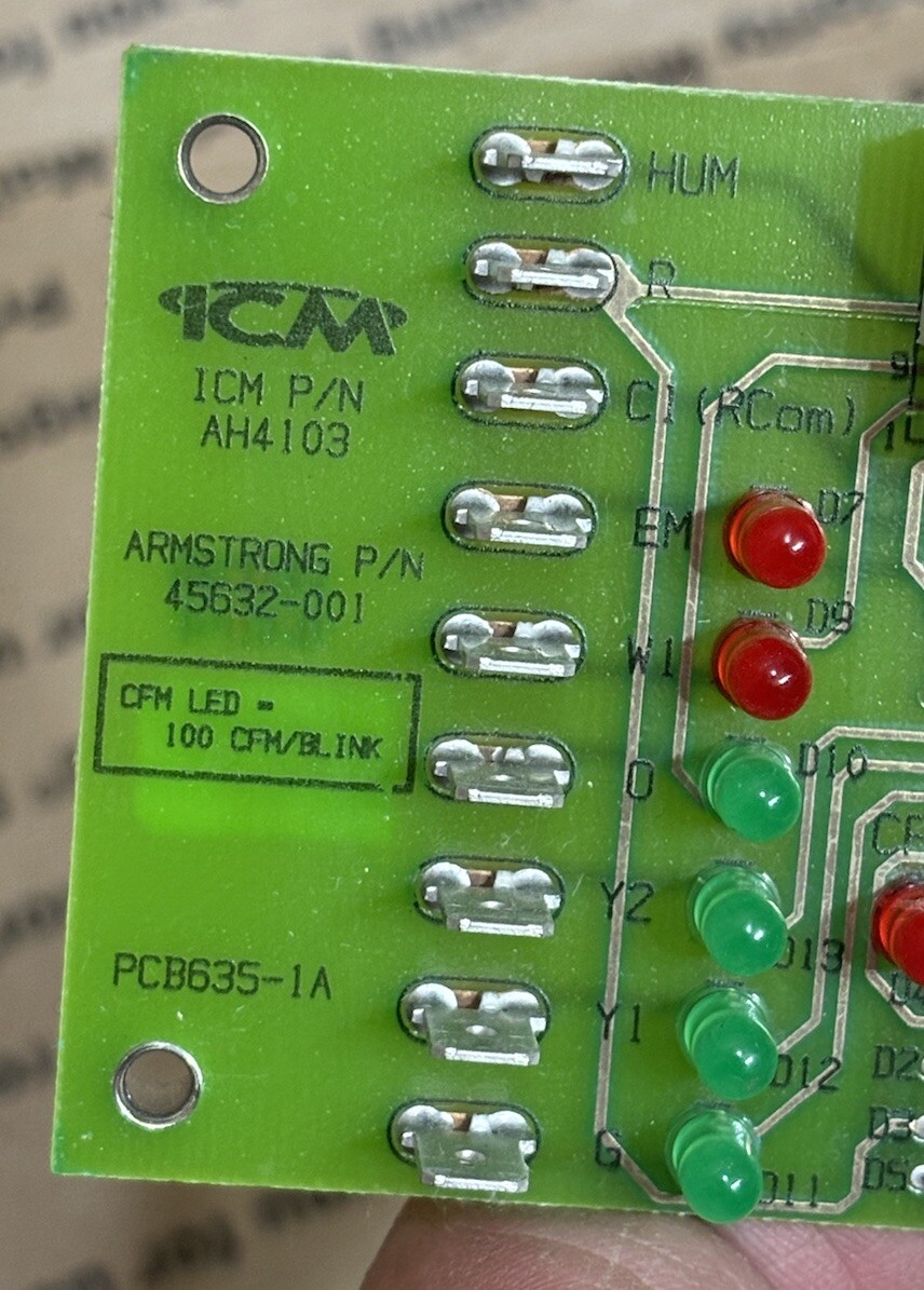 Armstrong 45632-001 ECM Blower Control Board ICM AH4103 PCB635-1 🔥Checked