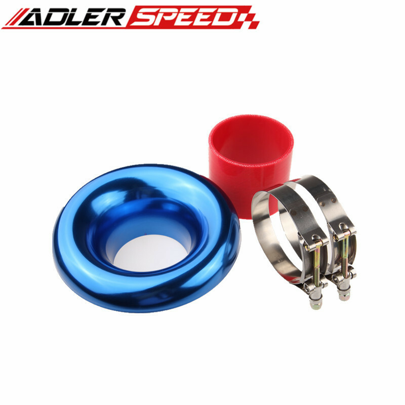 Universal 4" Blue Velocity Stack For Cold/ Ram Engine Air Intake/ Turbo Horn