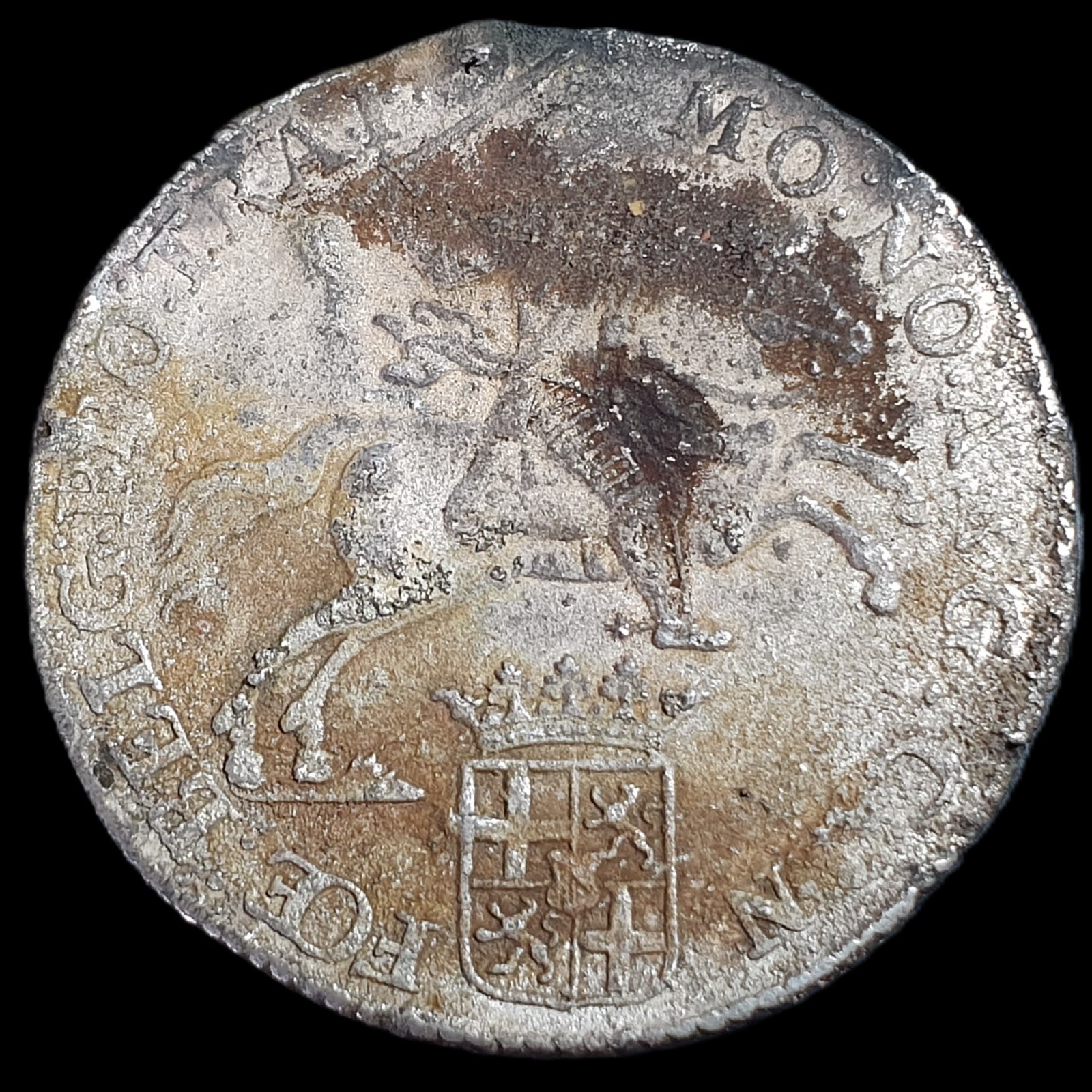 Netherlands Utrecht 1/2 Half Ducaton Silver Horse Rider 1784 Shipwreck