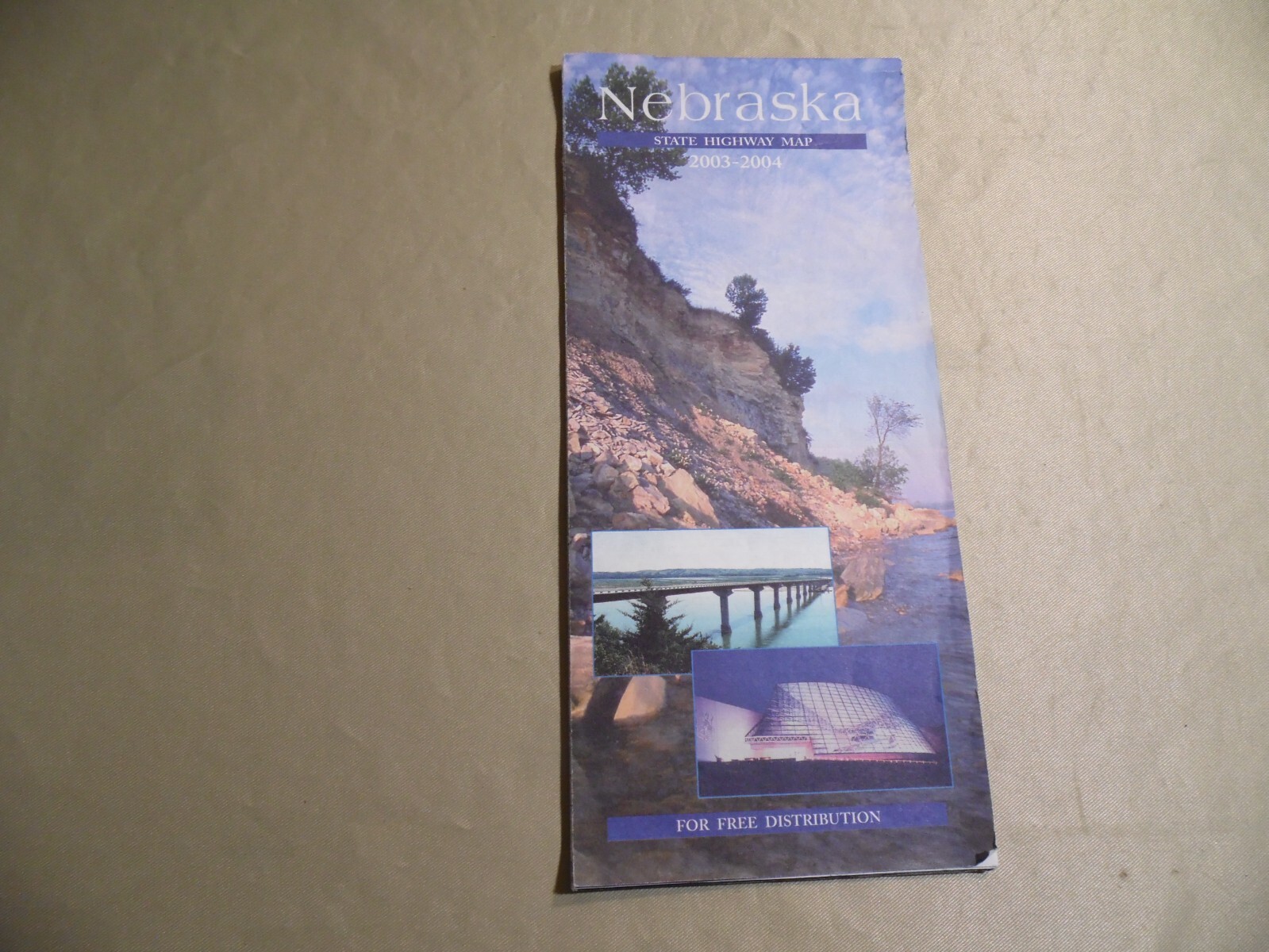 Nebraska State Highway Map / Circa 2003 / Free Domestic Shipping