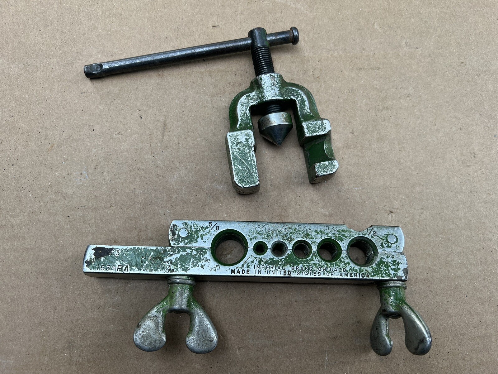 🇺🇸Imperial Brass Chicago 3/16"-5/8" Tube Tubing Flaring Tool Model 195-FA🇺🇸